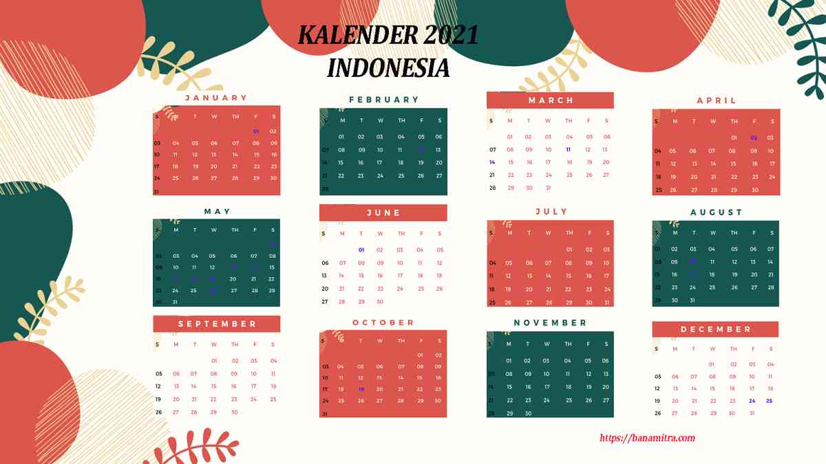 Download Kalender Tahun 2021 Lengkap Dengan hari Libur ...