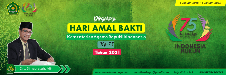Spanduk HAB Kemenag ke 75 tahun 2021 - 1