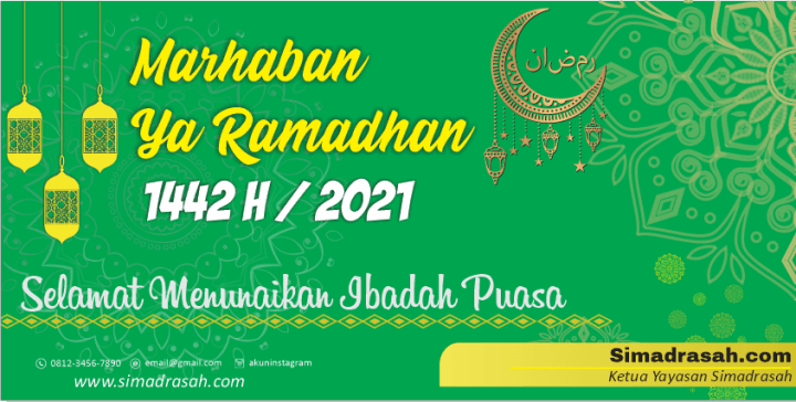 Desain 2 Spanduk Ucapan Ramadhan